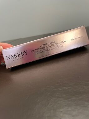 $15 msrp nib Nakery PLUMParadise Lip Peptide Color Drench - Naked Rose